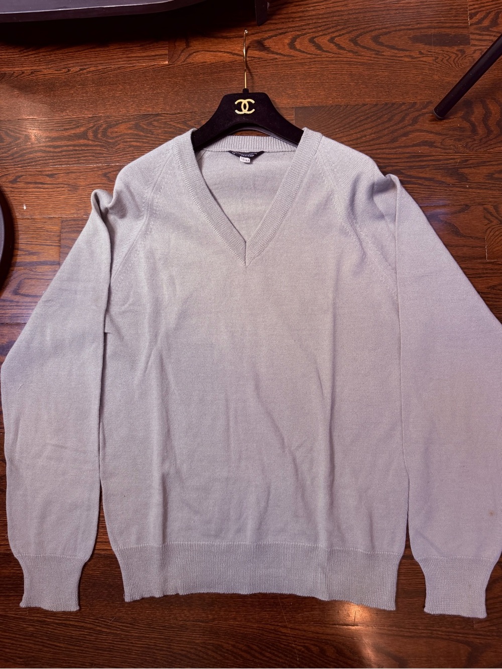Men's Pro Action by Campus Apparel V-Neck Sweater in Light Gray - Classic Knit M